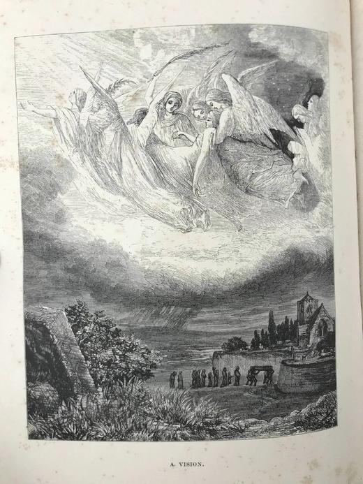 1866年 普罗克特《传奇与歌谣集》 狄更斯作序 20幅版画插图 全真皮精装大32开 商品图9