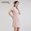 【商场同款】阿菁娜气质经典圆领短袖连衣裙A30C112085 商品缩略图1