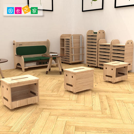 拼色橡木成人观察椅 商品图1