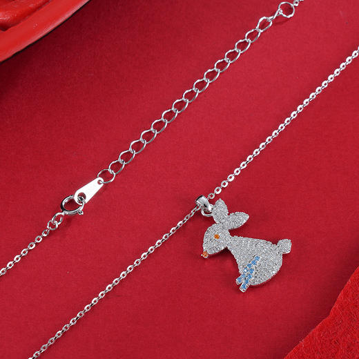 子佩集S925银【炫彩兔】套链项链【V04834】2301 商品图4
