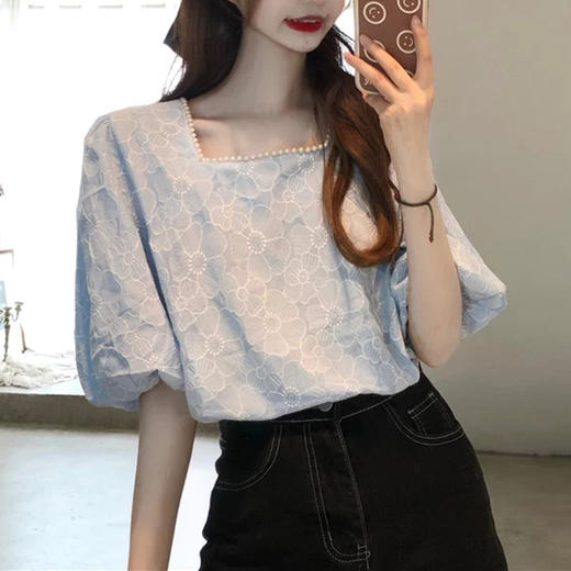 裁缝学苑AG181 方领衬衫纸样女装泡泡袖上衣样板衬衣衣服打版图 商品图3