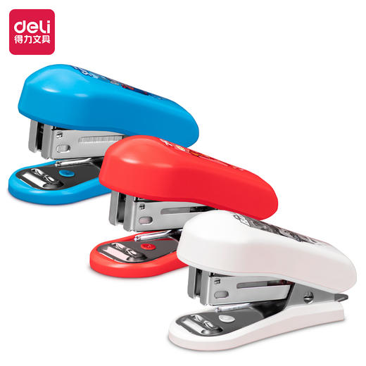 得力TA252正义联盟迷你订书机(混色)(一台订书机+一盒钉) 商品图0