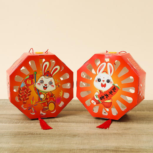 【手工益智❗️贺新年投影灯笼】手工益智儿童走马灯笼，幼儿园新年灯笼春节DIY卡通灯笼材料包，节卡通发光灯笼手提元宵花灯 商品图3