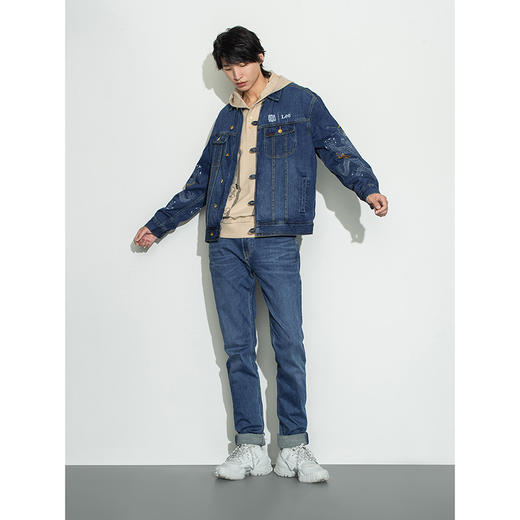 Lee宫廷文化“龙随型动”潮服22秋冬新品舒适蓝男外套LMT003647 商品图2