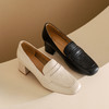 西村名物2023春季新款气质休闲中跟一脚蹬乐福鞋12321 商品缩略图1