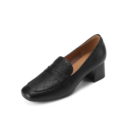 西村名物2023春季新款气质休闲中跟一脚蹬乐福鞋12321 商品图4