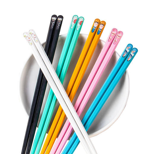 【健康分餐❗️10双装家用分餐合金筷】新款合金筷子，不发霉不变形，一人一色，健康分餐，防滑易夹，不易变形，一冲即净，健康卫生，大人儿童餐具一人一筷 商品图4