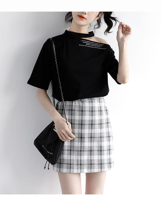 裁缝学苑AG184挂脖领短袖t恤纸样女夏衣服服装女装上衣样衣打版图 商品图1