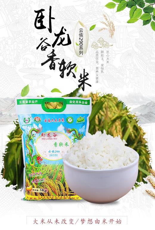 卧龙谷云恢290香软米 5kg/袋 商品图0