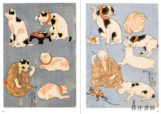 Cats in Ukiyo-e: Japanese Woodblock Print of UTAGAWA Kuniyoshi / 浮世绘中的猫：歌川国芳的木刻版画 商品图2