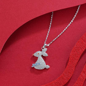 子佩集S925银【炫彩兔】套链项链【V04834】2301