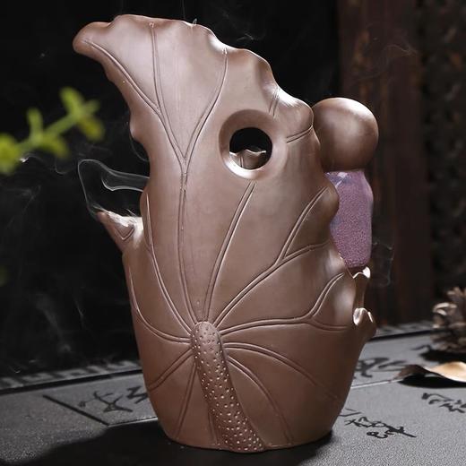 锦绣-倒流香炉家用室内创意陶瓷香薰炉沉檀香炉倒流香道摆件 商品图4