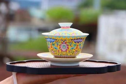 莲生百福仿古盖碗 商品图0