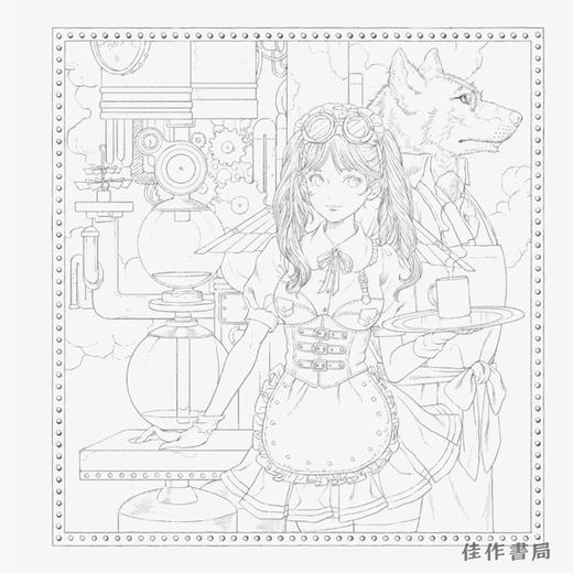 Victorian Fantasy Collection: Kuroimori Coloring Book / ヴィクトリアン幻想図鑑 黒イ森ぬり絵ブック/维多利亚幻想系列：黑森着色书 商品图4