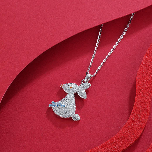 子佩集S925银【炫彩兔】套链项链【V04834】2301 商品图2