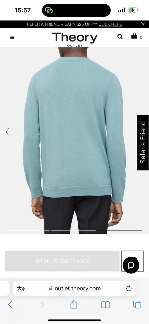 Theory 100%纯山羊绒男款针织毛衣正价3500元 商品图6