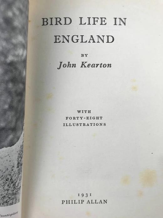 含藏书票！1931年 基尔顿《英格兰鸟类生活》 48幅插图 漆布精装大32开 商品图3