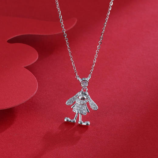 子佩集S925银【大耳兔】套链项链【V04920】2301 商品图3