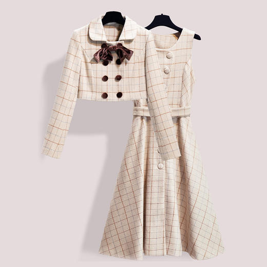 裁缝学苑 AG100秋季小香风连衣裙套装两件套外套服装纸样裁剪图 商品图0