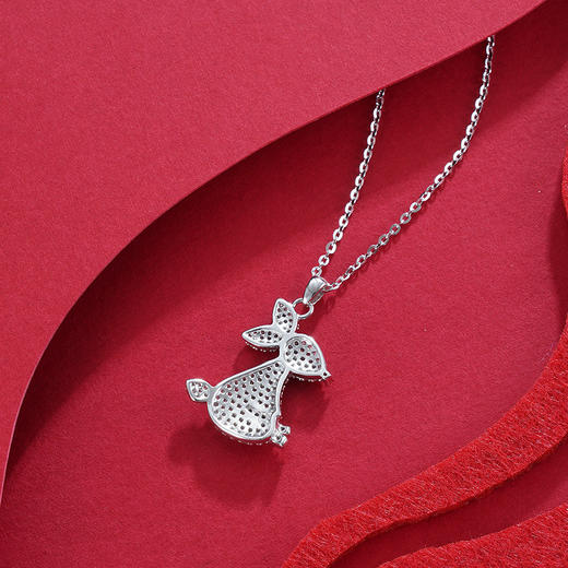 子佩集S925银【炫彩兔】套链项链【V04834】2301 商品图3