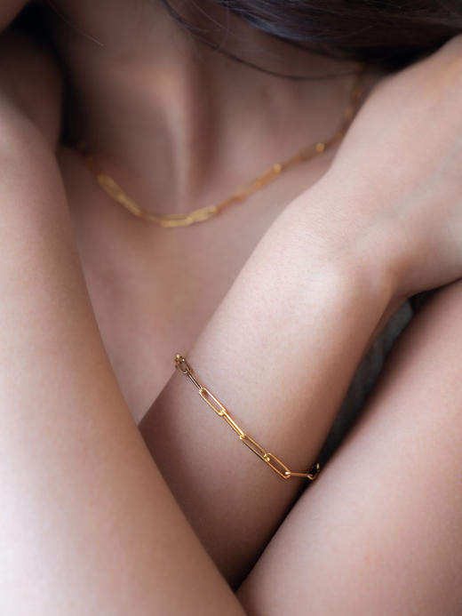 CAPSULE | Clouds thin chain bracelet [ 金色细链条手链 ] 商品图0