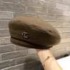 CG字母贝雷帽女秋冬季设计师毛呢画家帽洋气百搭蓓蕾帽子 商品缩略图1