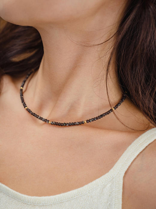 CAPSULE | Clouds Necklace – Obsidian [ 黑曜石 原石串珠项链 ] 商品图3