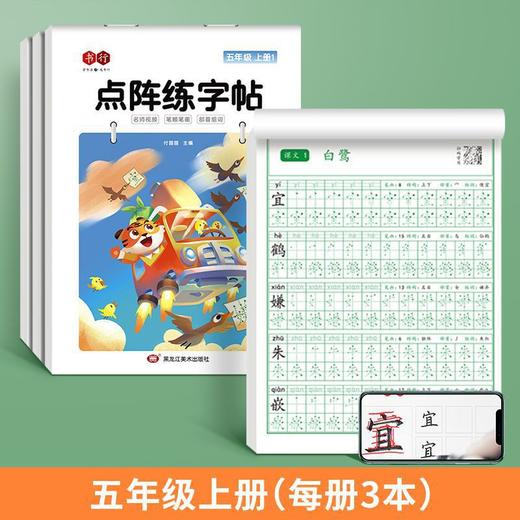 开学季福利！【有在线教程视频】3本装新版一二三四五六年级上下册语文课本同步描红本点阵练字帖 商品图10