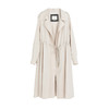 谜底纯色长款风衣女2023春新款简约时尚宽松西装领外套231ME0092 商品缩略图4