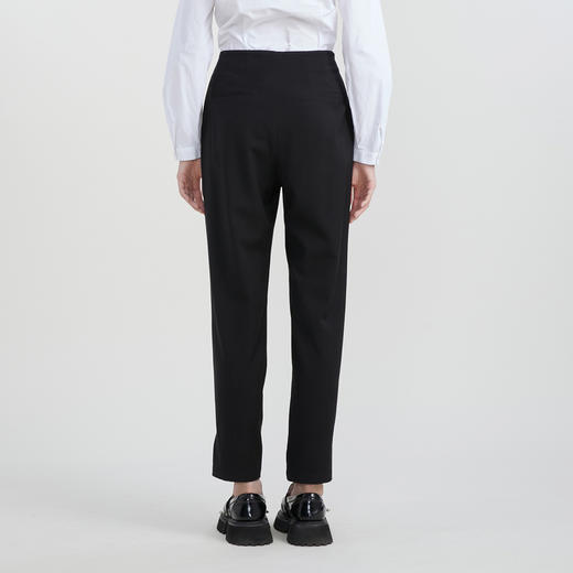 谜底宽松休闲裤长裤女2023春季新款特色高腰西裤束脚裤231MK0060 商品图2