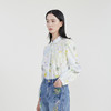谜底印花衬衫女2023春款复古文艺宽松百搭花色衬衣长袖231MC0050 商品缩略图1