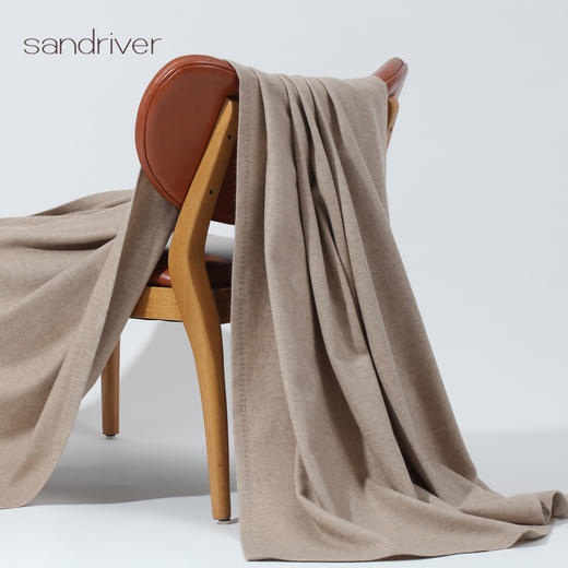 绣花折边羊绒毯 SJF95P715W 商品图2