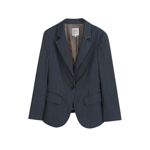 谜底条纹西装外套女2023春季新款复古特色通勤百搭西服231MW0104 商品图4