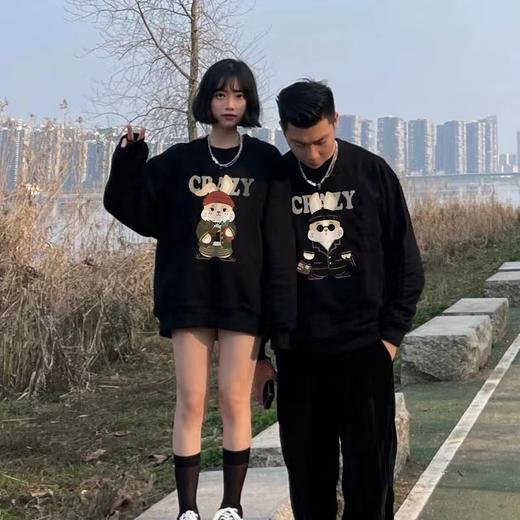 【爆款捡漏】【YW】无忧购”早春预售款“情侣圆领毛圈美式潮流印花卫衣（早春预售款年后发货)25年清仓捡漏 商品图6