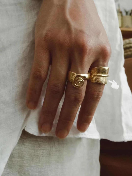 OKRA | Banana leaf Ring 香蕉叶  [开口戒指] 商品图7