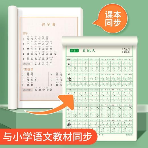 开学季福利！【有在线教程视频】3本装新版一二三四五六年级上下册语文课本同步描红本点阵练字帖 商品图3