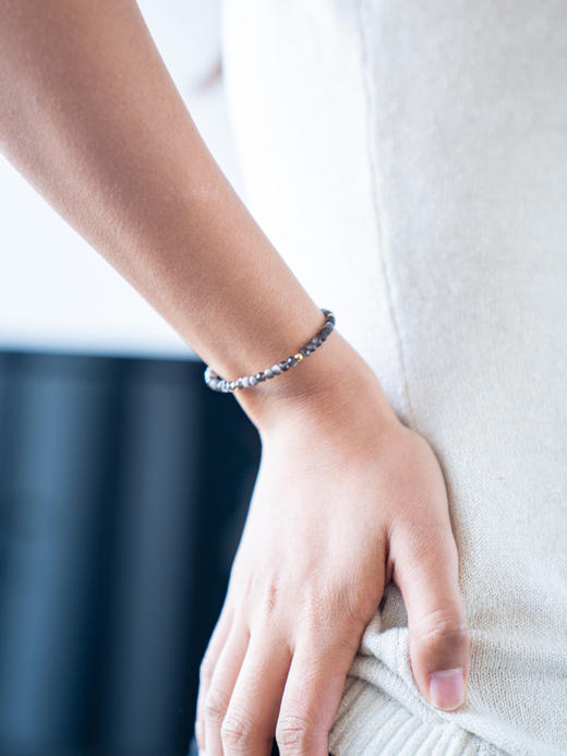 CAPSULE | Clouds Bracelet – Obsidian [ 黑曜石 单层原石串珠手链 ] 商品图3