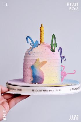 炫彩兔（可替换生日插牌）