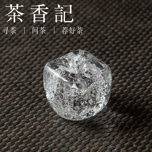 茶香记 水晶玻璃 雨雾气泡 手工南瓜盖置 四方盖置 质感清透 小巧精致 商品图2
