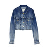 谜底短款牛仔外套女2023春新款复古渐变色洗水牛仔百搭231MW0022 商品缩略图4
