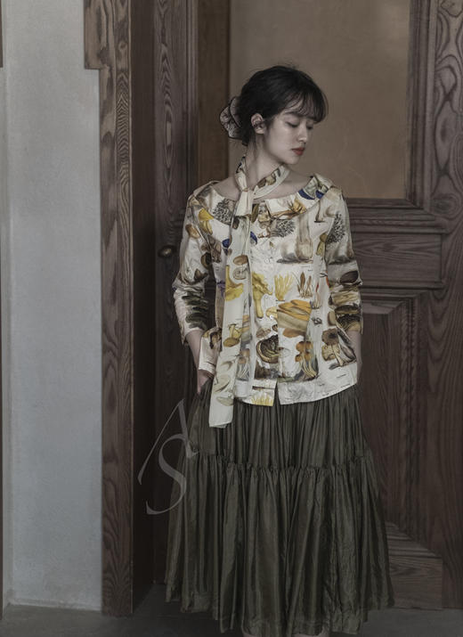 Paul Harnden 蘑菇印花彼得潘领衬衫 商品图0