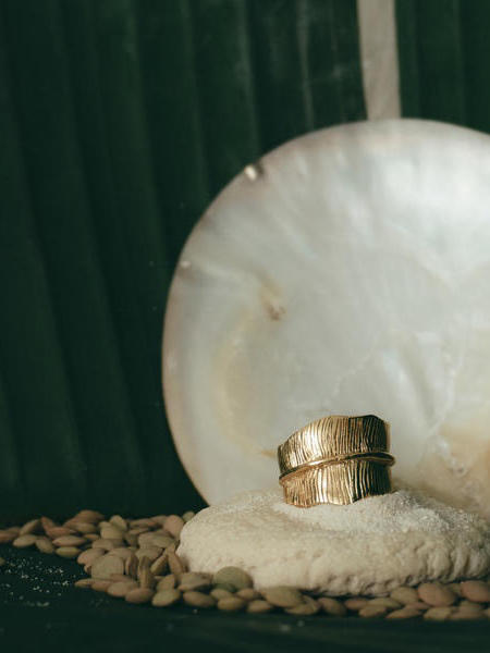 OKRA | Banana leaf Ring 香蕉叶  [开口戒指] 商品图1