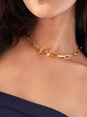 CAPSULE | Clouds chunky chain necklace [ 金色粗链条项链 ]