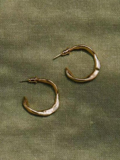 OKRA | Coral hoops 珊瑚 22mm [耳环] 商品图1