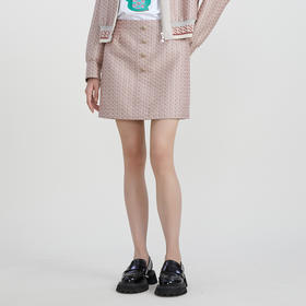 谜底短款半身裙女2023春季新款高腰时尚包臀裙修身短裙231MB0063