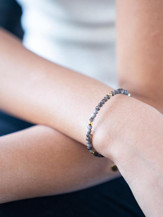 CAPSULE | Clouds Bracelet – Obsidian [ 黑曜石 单层原石串珠手链 ] 商品图1