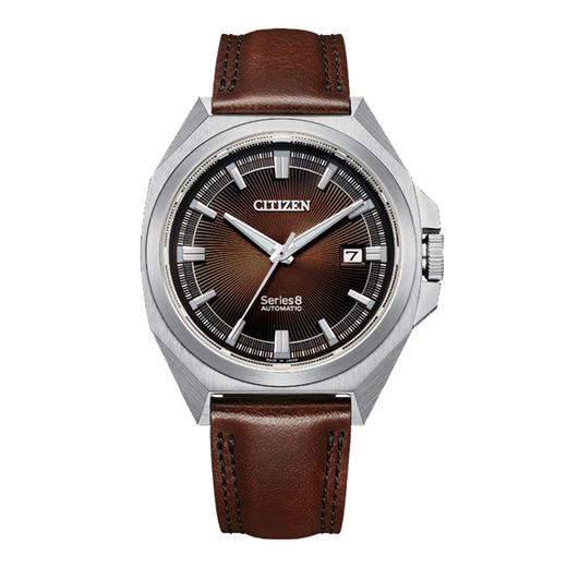 西铁城日本正品全新Series8系列商务休闲日历机械表NB6011-11W 商品图1