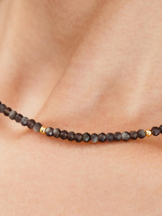 CAPSULE | Clouds Necklace – Obsidian [ 黑曜石 原石串珠项链 ] 商品图2