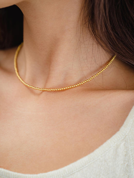 CAPSULE | Clouds beads necklace [ 金色串珠项链 ] 商品图0
