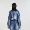 谜底短款牛仔外套女2023春新款复古渐变色洗水牛仔百搭231MW0022 商品缩略图2